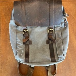 Canvas and Leather Backpack